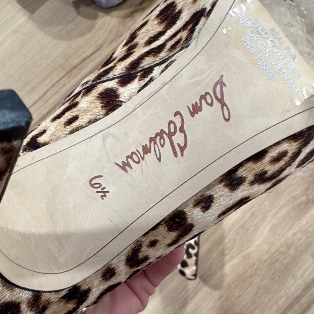 Sam Edelman Animal Print Mules Pumps 6.5 - Picture 4 of 7